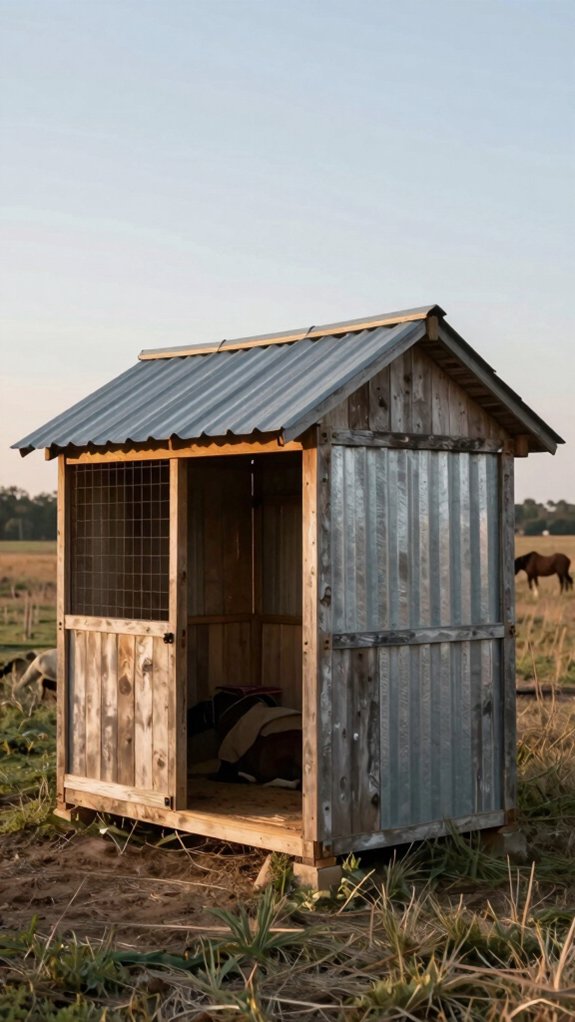 affordable low roof windbreak shelter