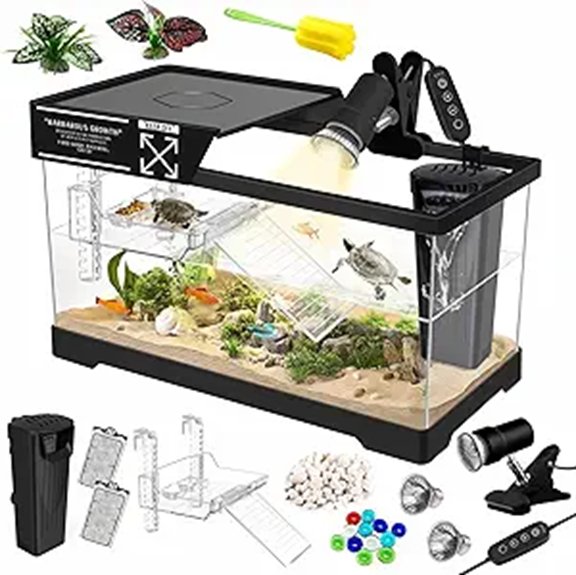 GOZILLA Aquatic Turtle Tank Starter Kit (Black)