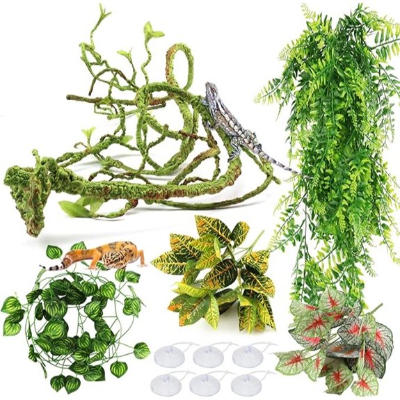 Reptile Terrarium Hanging Artificial Plant Vines