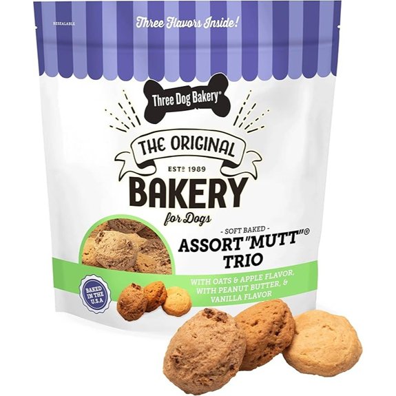 Three Dog Bakery Assort Mutt Trio Dog Treats