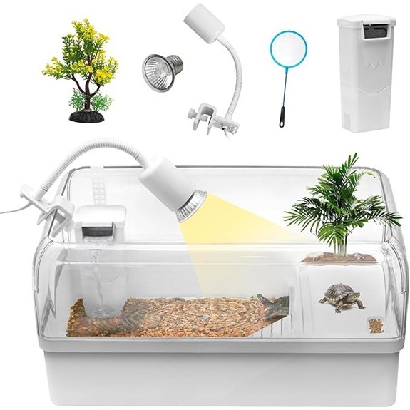 Turtle Tank Acrylic Habitat Kit for Baby Turtles