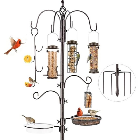 Bird Feeding Station Kit with Multi Feeder and Bath
