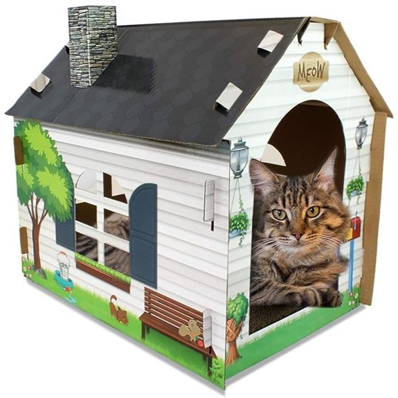ASPCA Cardboard Cat House with Scratching Pad
