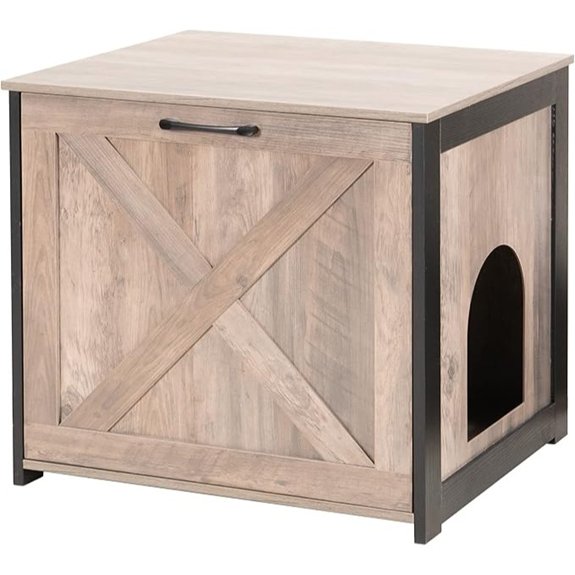 Dwanton Cat Litter Box Enclosure Cabinet Nightstand