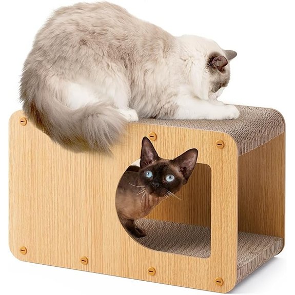 EHEYCIGA 17 Corrugated Cardboard Cat Scratcher House