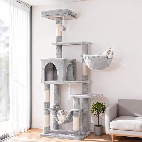 Hey-Brother Multi-Level Cat Tree with Hammock
