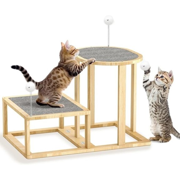 Pawaboo 2-Level Cat Tree Tower with Scratchers