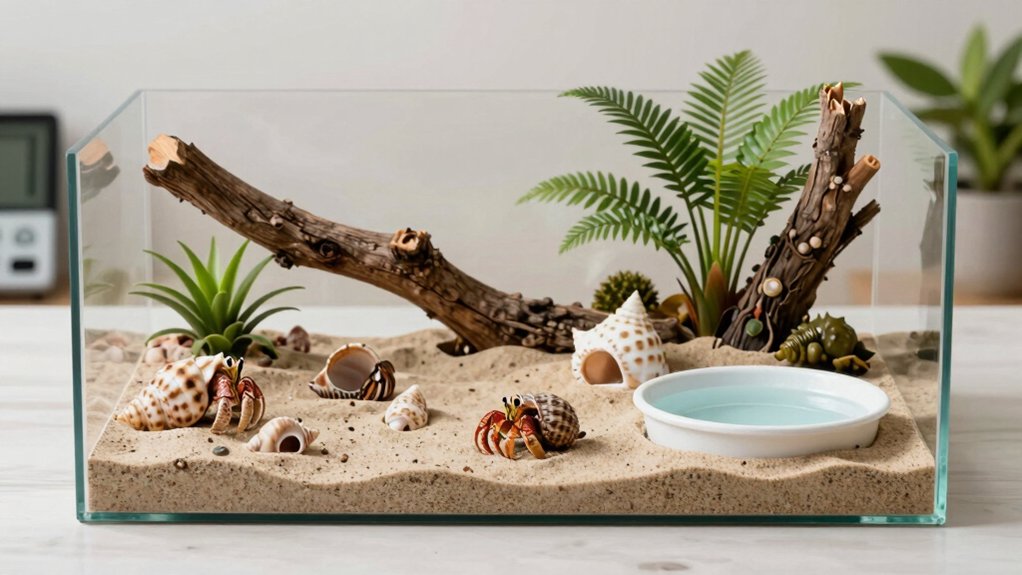 choosing hermit crab habitat