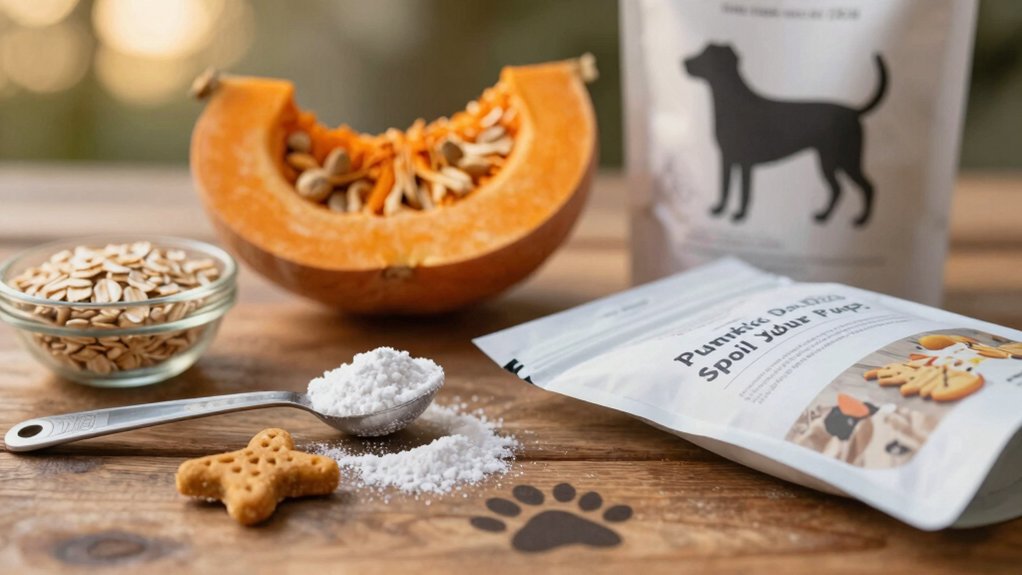 choosing pumpkin dog treats