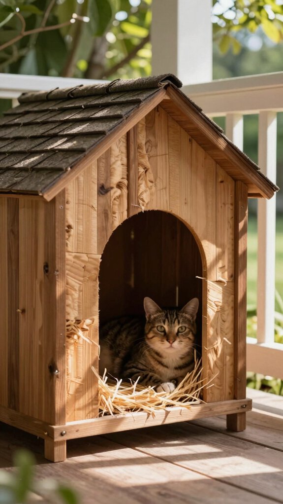 compact outdoor cat shelter