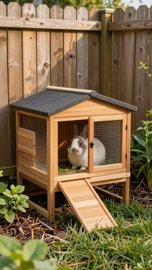 compact rabbit hutch design