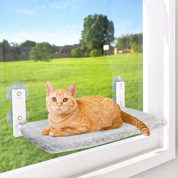AMOSIJOY Cordless Window Cat Hammock with Suction Cups