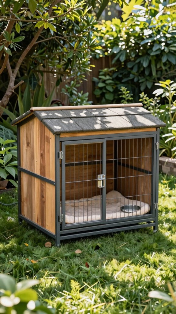 covered outdoor dog shelter