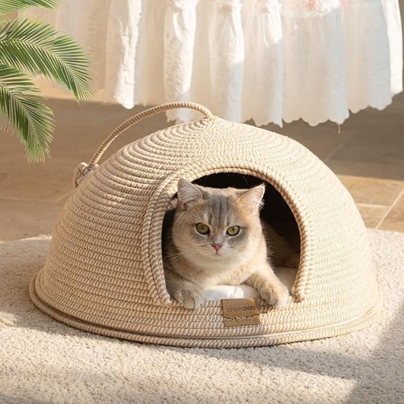 CHEERPALS 3-in-1 Cat Cave Bed (White)