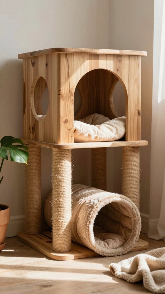 cozy multi level cat house