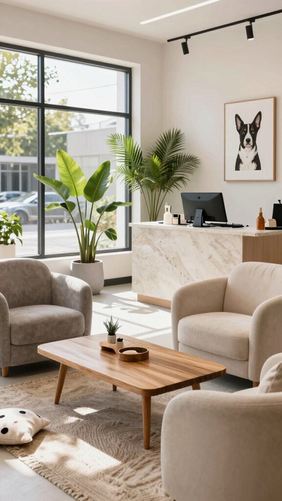 cozy pet friendly reception area