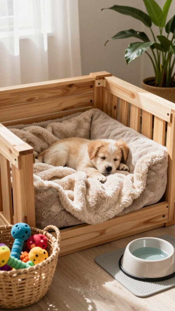 cozy safe puppy retreat
