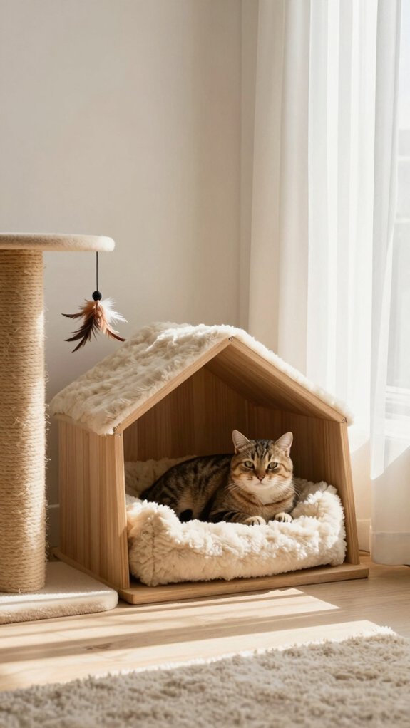 cozy secure cat bedding