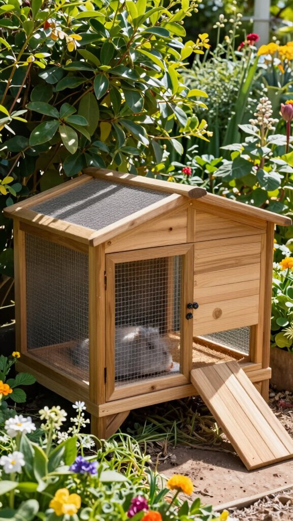 Triangle Rabbiy 15 Outdoor Rabbit Hutch Ideas for Safe and Comfortable Living - Pawtangle
