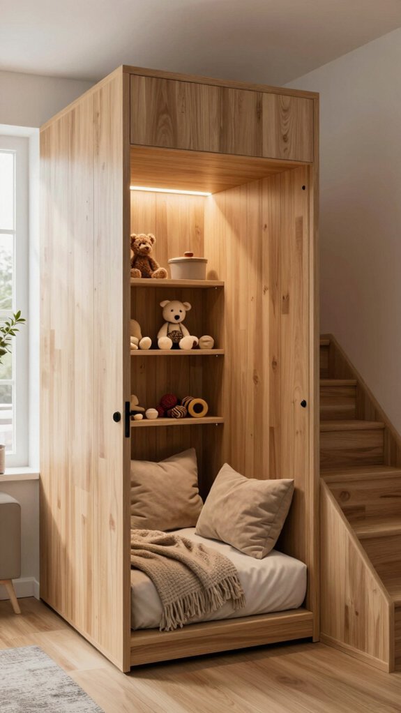cozy under stairs dog den