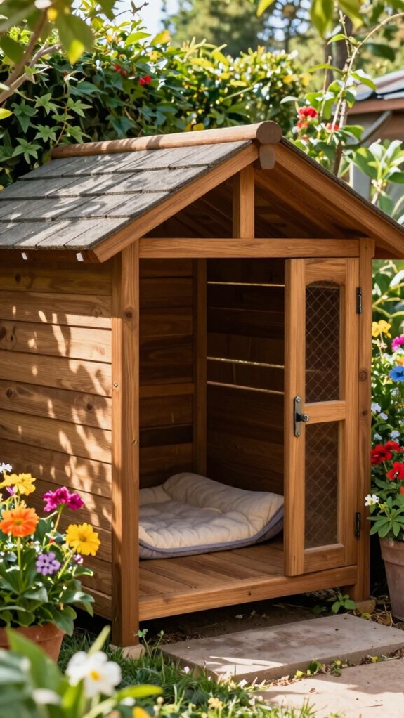 customizable wooden dog kennel