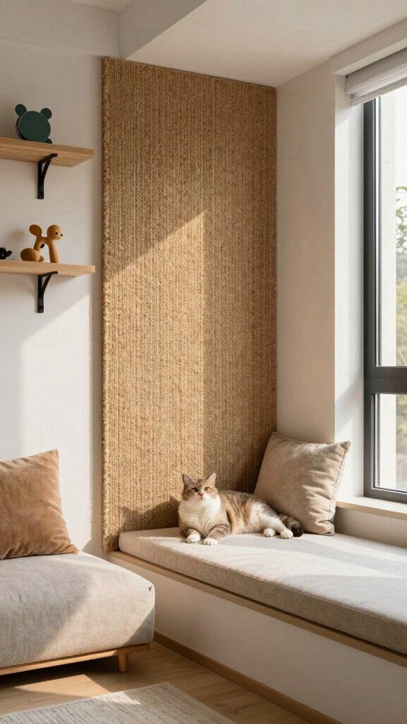 dedicated scratching wall installation