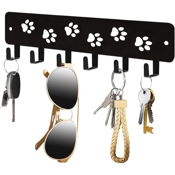 Dog Leash & Key Holder Wall Hooks (6-Pack)