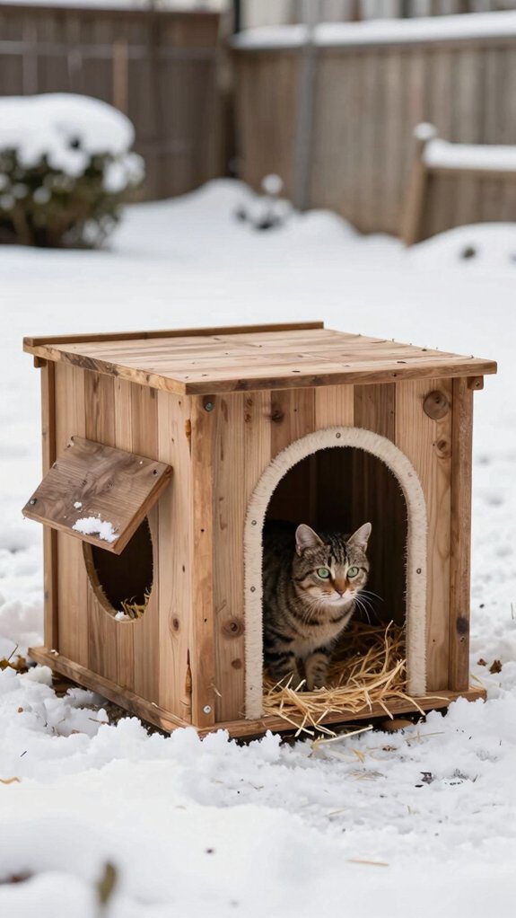 dual entry insulated cat shelter