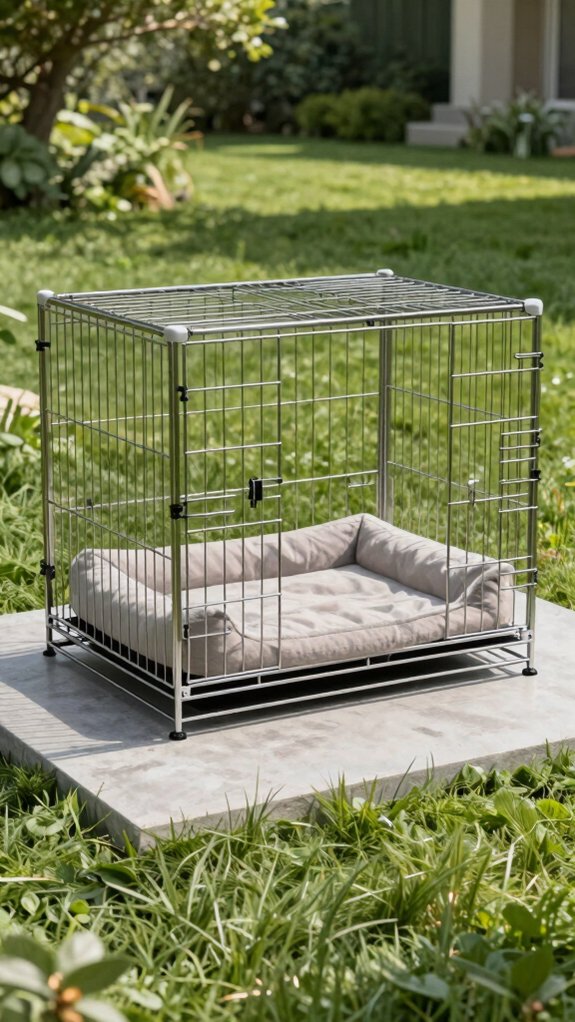 durable concrete dog cage