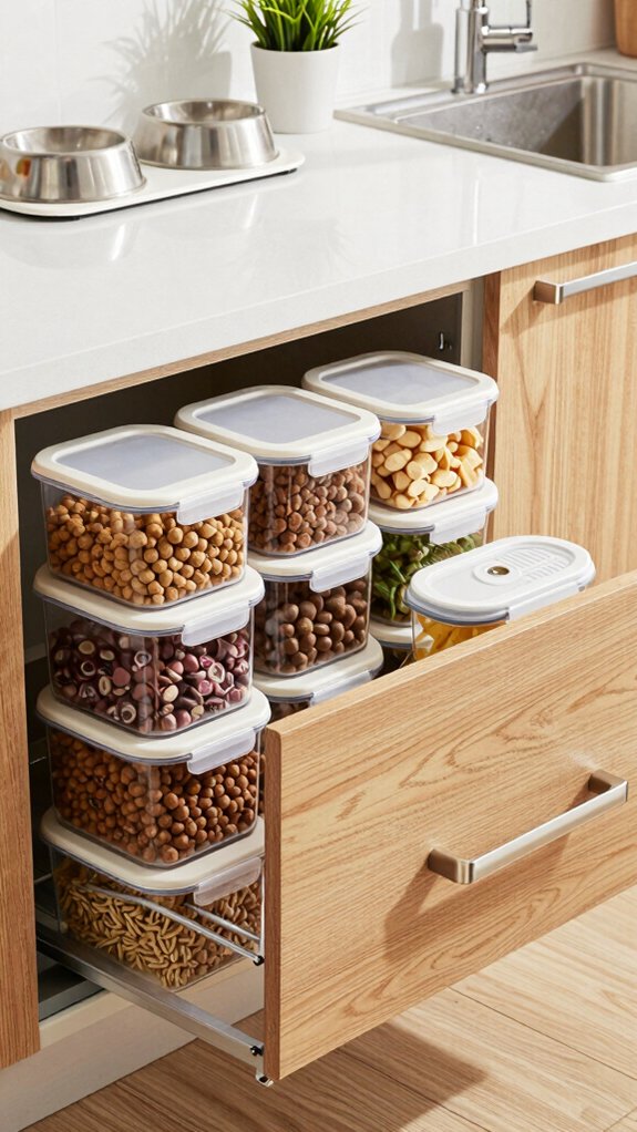efficient pet food storage