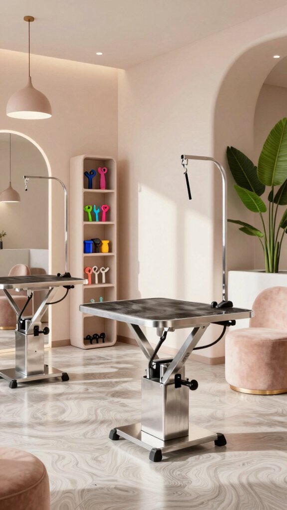 ergonomic adjustable grooming tables