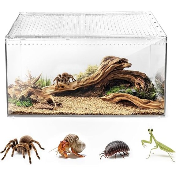 AZV Escape-Proof Polycarbonate Reptile & Tarantula Terrarium