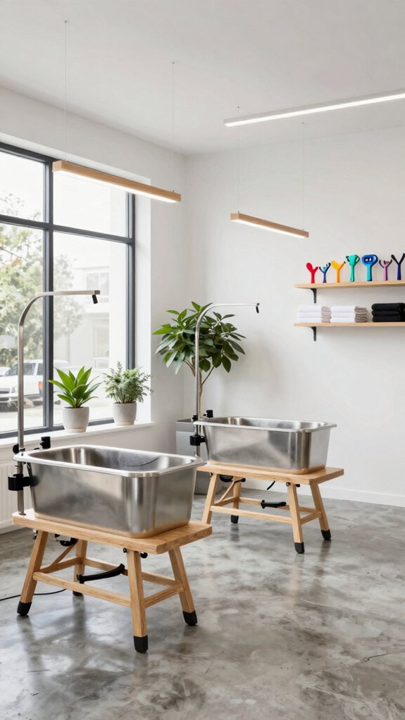 functional and calming grooming layout