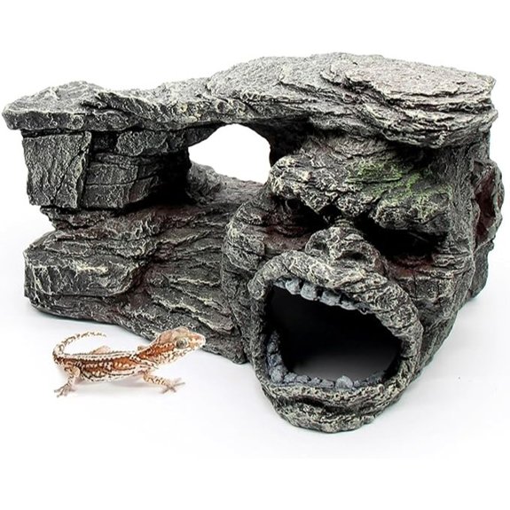 Gecko Hide Shale Scape Basking Platform & Cave Hideout