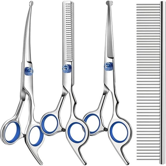 4-in-1 Dog & Cat Grooming Scissors Kit