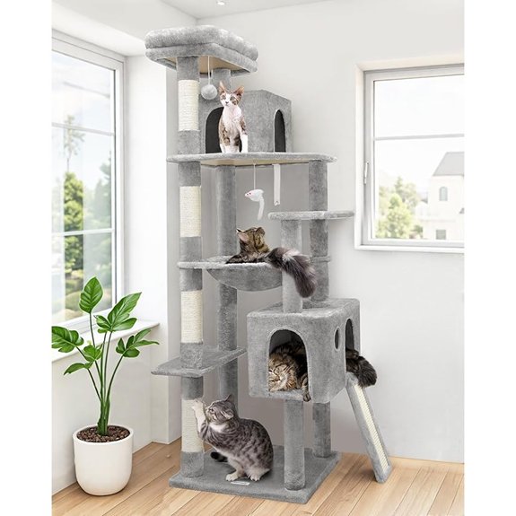 Globlazer 70 Heavy Duty Cat Tree – Light Grey