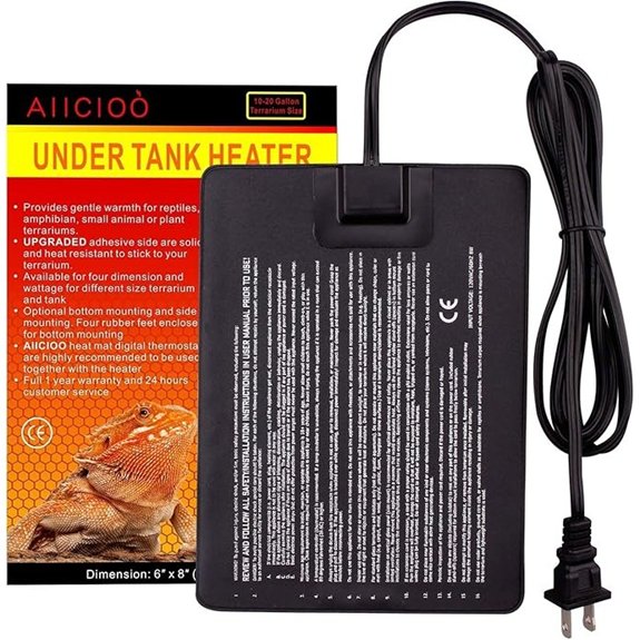 Aiicioo Reptile Heating Pad - 8W Hermit Crab Heater