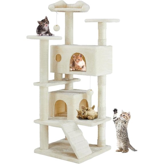 DUMOS 54 Indoor Cat Tree Tower with Toys