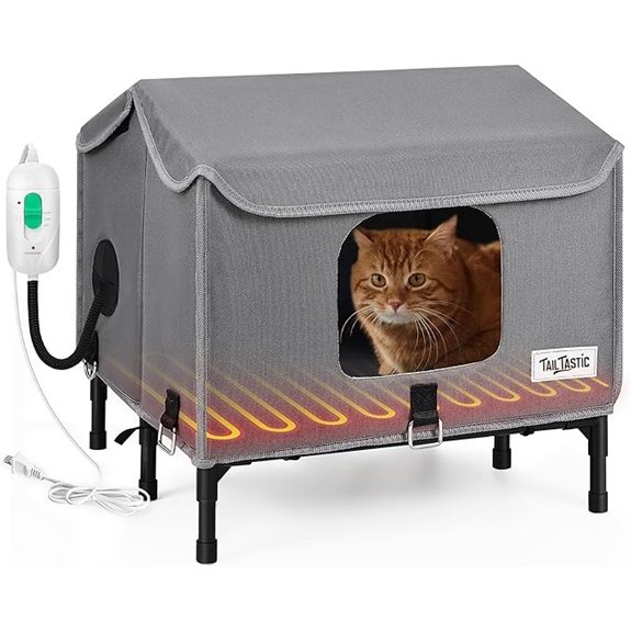 Heated Weather-Resistant Insulated Outdoor Cat House