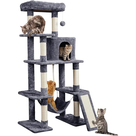 Yaheetech Large Multi-Level Cat Tree with Scratching Posts