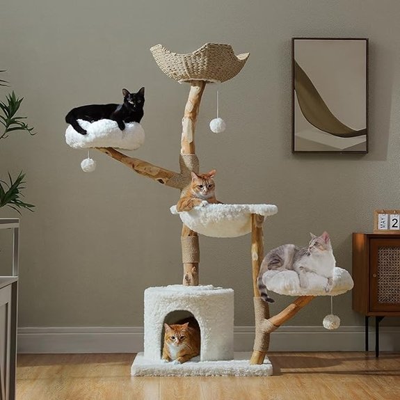 PAWZ Road 59 Large Indoor Cat Tree (White)