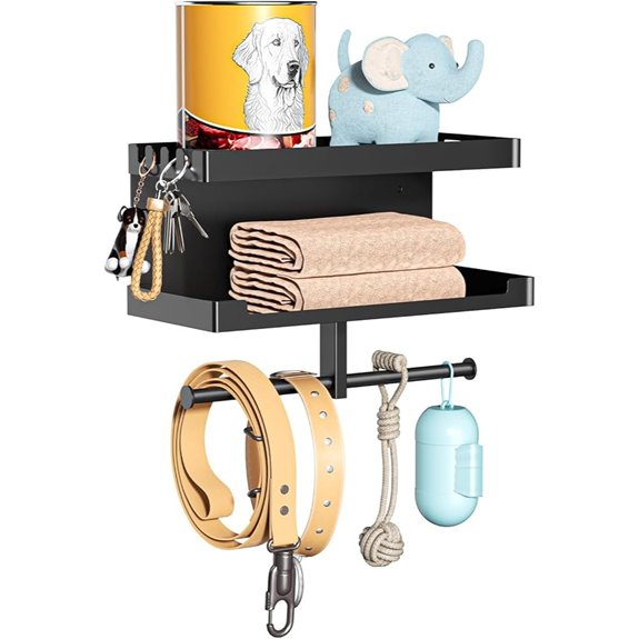 Wall-Mounted Dog Leash & Pet Accessory Organizer
