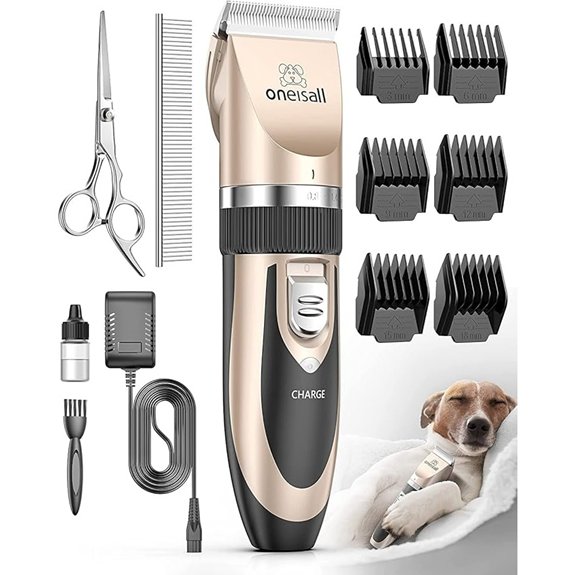 oneisall Rechargeable Cordless Low-Noise Pet Clippers