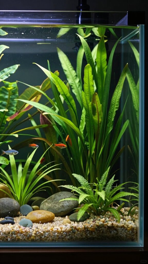 lush green layered aquascape