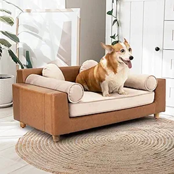 dCee Luxury Leather Dog Sofa Bed (42)