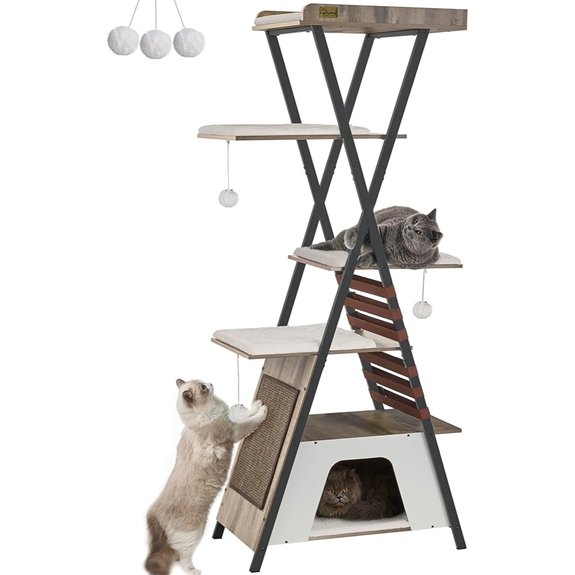 FourFurPets 72.4 Modern Multi-Level Cat Tree