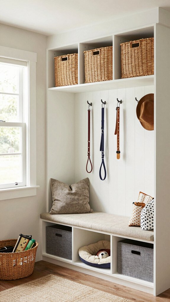 mudroom organization for pets