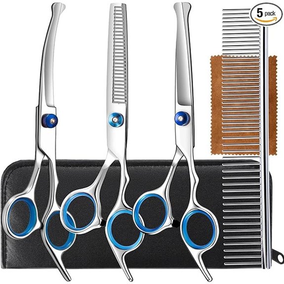 5-in-1 Thicken Dog Grooming Scissors (Stainless Steel)