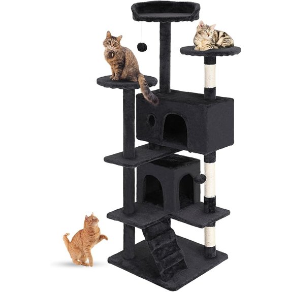 FDW 54 Multi-Level Cat Tree Tower (Dark Gray)