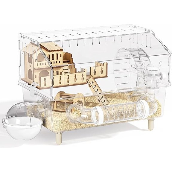 9-in-1 Acrylic Dwarf Hamster Cage with Tubes
